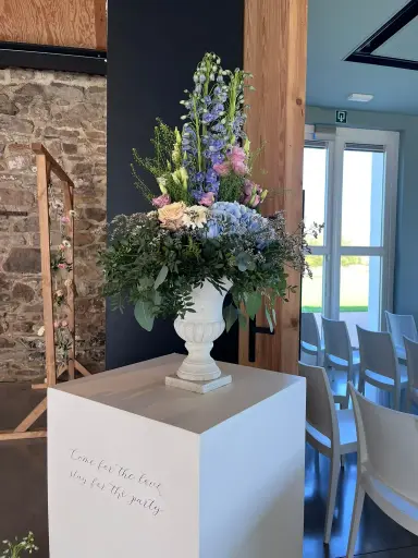 Vase médicis en béton blanc